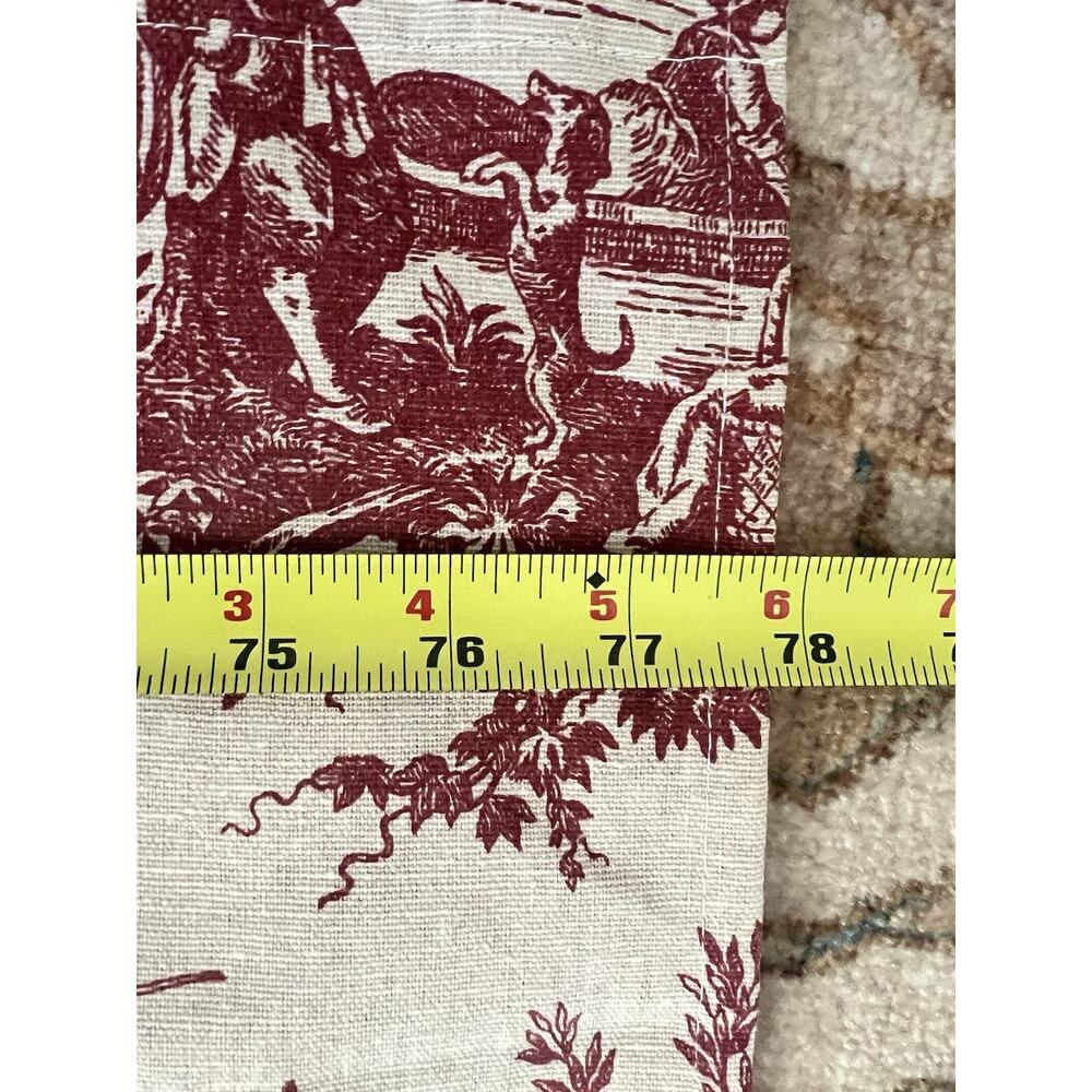 WAVERLY Home Classic Red Toile Scalloped Valance Curtain 17x78 French Provincial - Picture 7 of 7
